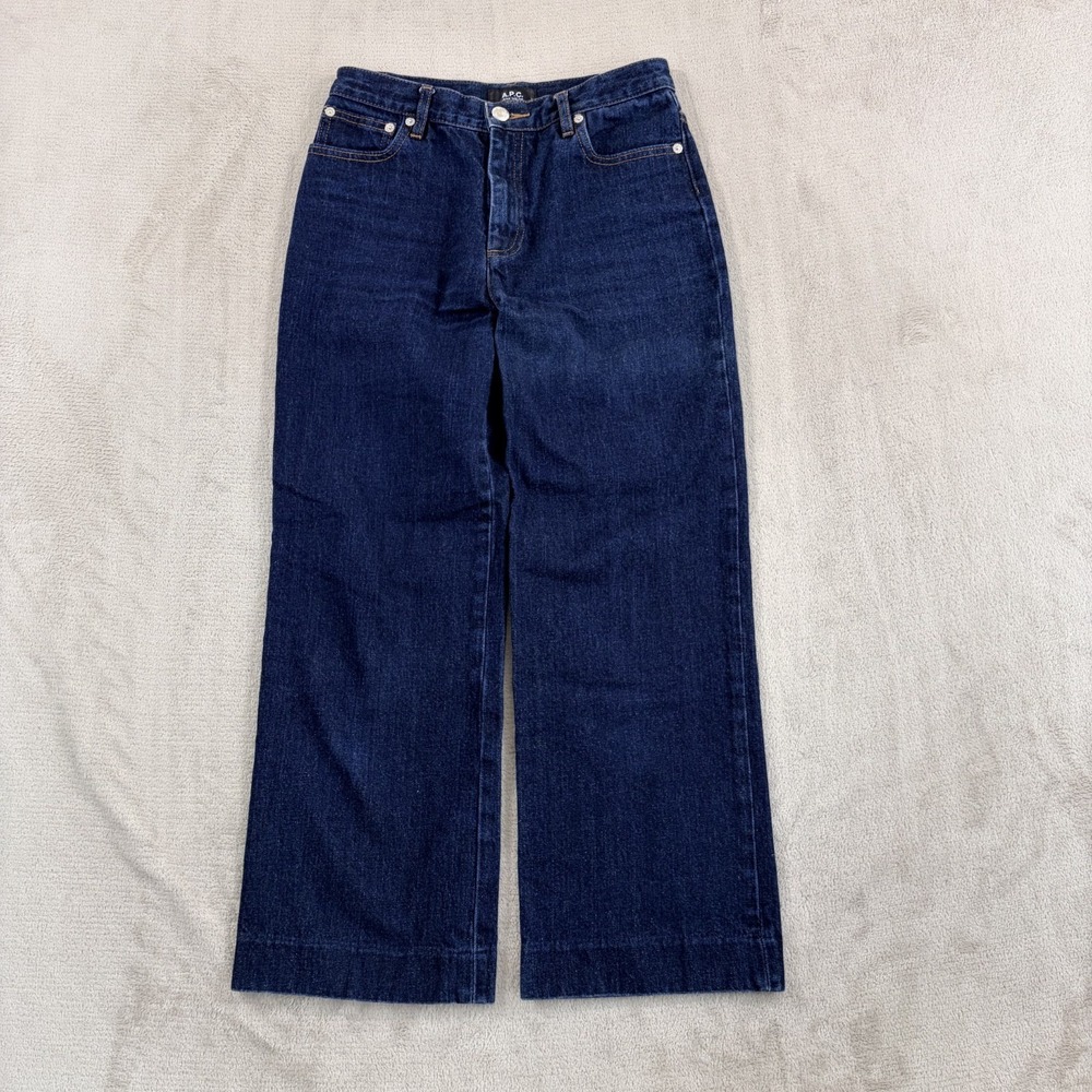 Vintage APC Jean Sailor‎ Straight Leg Jeans Dark Blue Wash Denim Women 26